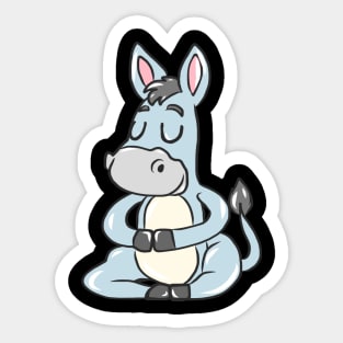 Sweet donkey kids comic donkey mule draft animal Muli Sticker